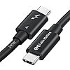 Cable Matters [Intel Certified] 40Gbps Thunderbolt 4 Cable 3.3ft with 8K Video and 240W Charging - 1m, Compatible with USB4, Thunderbolt 3 Cable and USB-C  $23.99 @Amazon