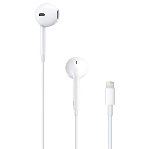 Apple EarPods Headphones with Lightning Connector. Microphone with Built-in Remote to Control Music, Phone Calls, and Volume. Wired Earbuds for iPhone $16.99 @Amazon