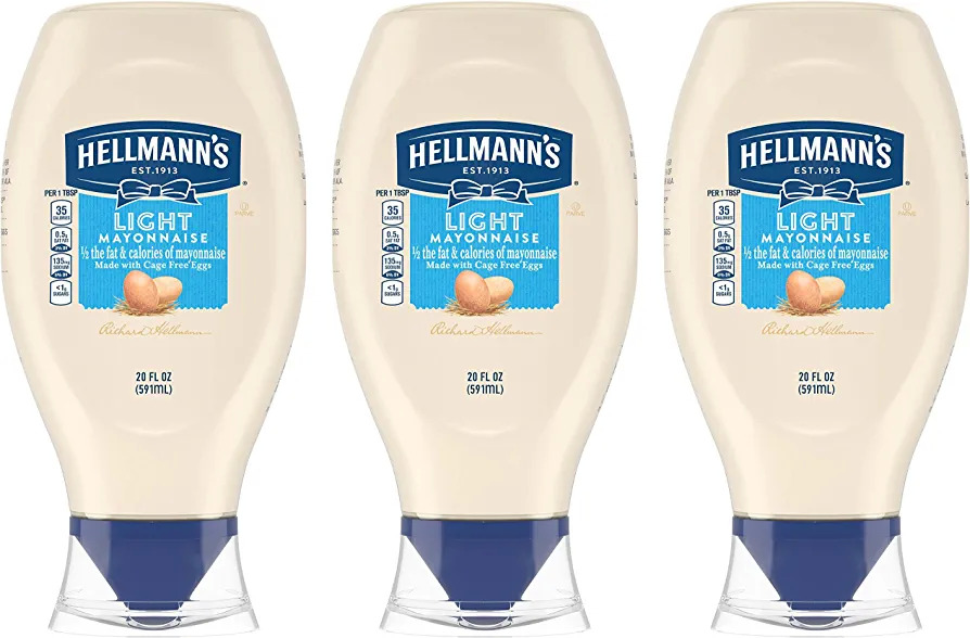 HELLMANNS Light Mayonnaise For a Creamy Condiment for Sandwiches and ...