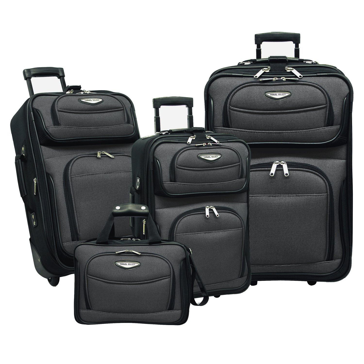 Travel Select Amsterdam Expandable Rolling Upright Luggage, Gray, 4-Piece Set $62.10
