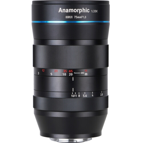 Sirui 75mm f/1.8 Super35 Anamorphic 1.33x Lens (RF Mount, + Other mounts). $349.00 @B&H