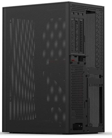 SSUPD Meshlicious Mini-ITX Case, Mesh Side Panel with PCIe 3.0 Riser Cable - Black $86.39 and More