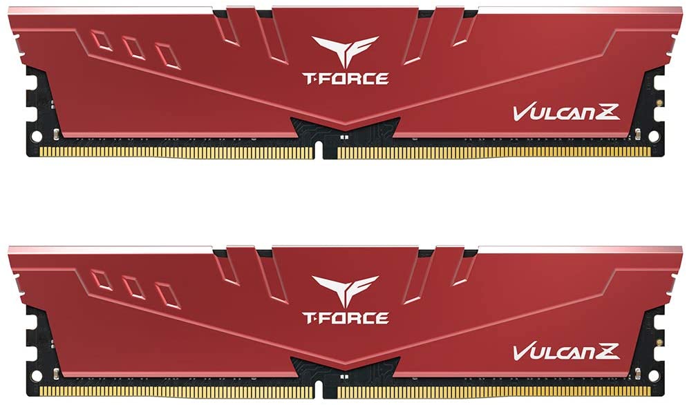 TEAMGROUP T-Force Vulcan Z DDR4 16GB Kit (2x8GB) 3200MHz (PC4-25600) CL16 Desktop Memory Module Ram (Red) $54