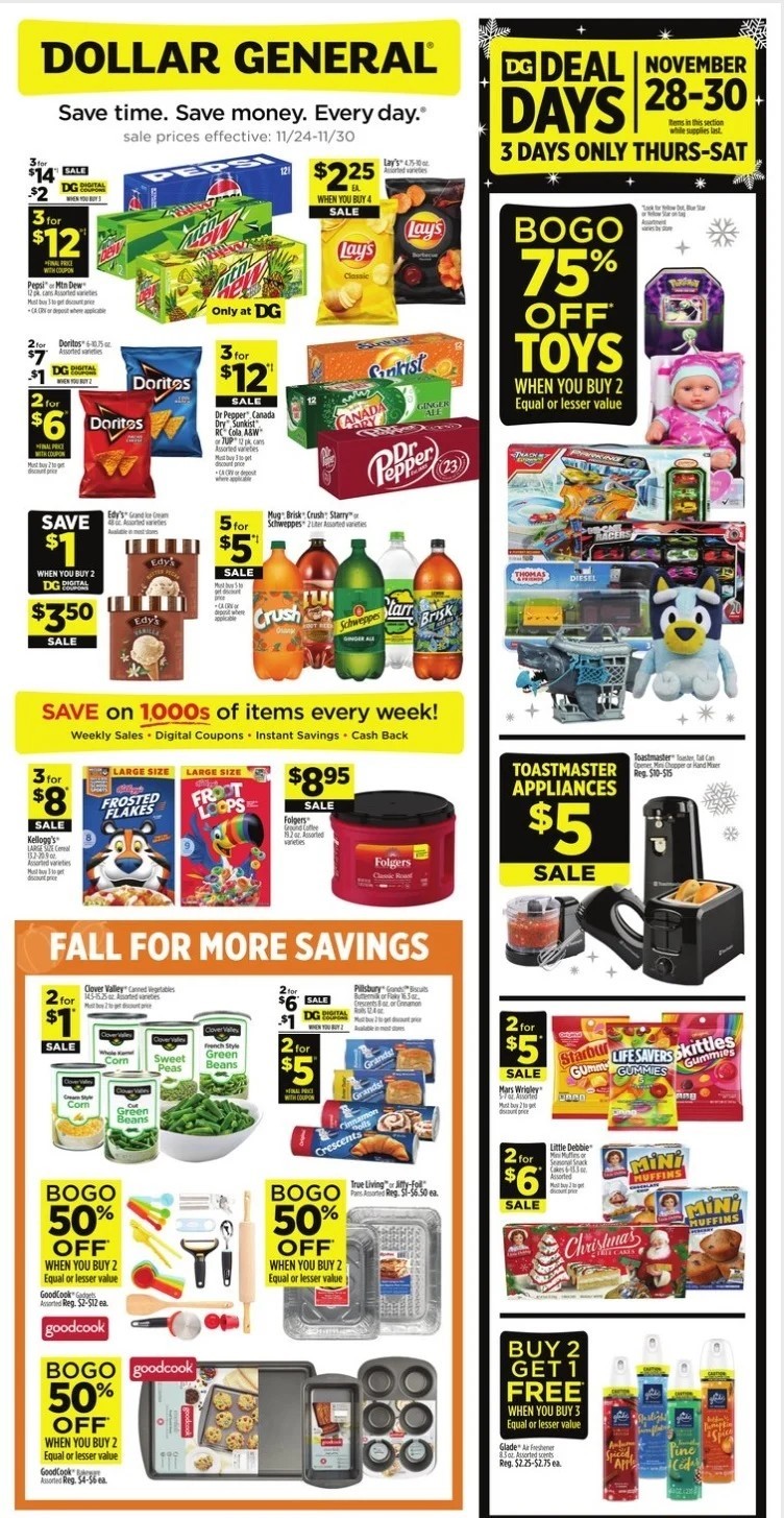 Dollar General 2024 Black Friday Ad Scan