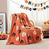 Halloween Blanket/Throw Clearance - From $9.99 - 75%-40% off - 50&times;60 - Pumpkins/Ghosts/Bats/Skeletons - Soft/Reversible - Free Shipping w/ Amazon Prime - Free Returns