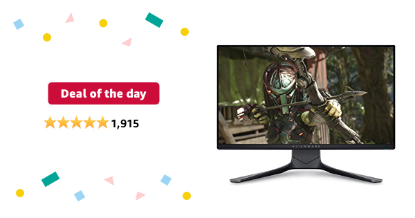Deal of the day: Alienware 1080p 240Hz Gaming Monitor 24.5 Inch Full HD Monitor with IPS Technology, Dark Gray - Dark Side of the Moon - AW2521HF - $199.99