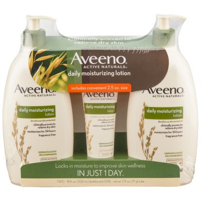 Aveeno Daily Moisturizing Lotion (18 fl. oz., 2 pk. with 2.5 oz. Tube) $10.88