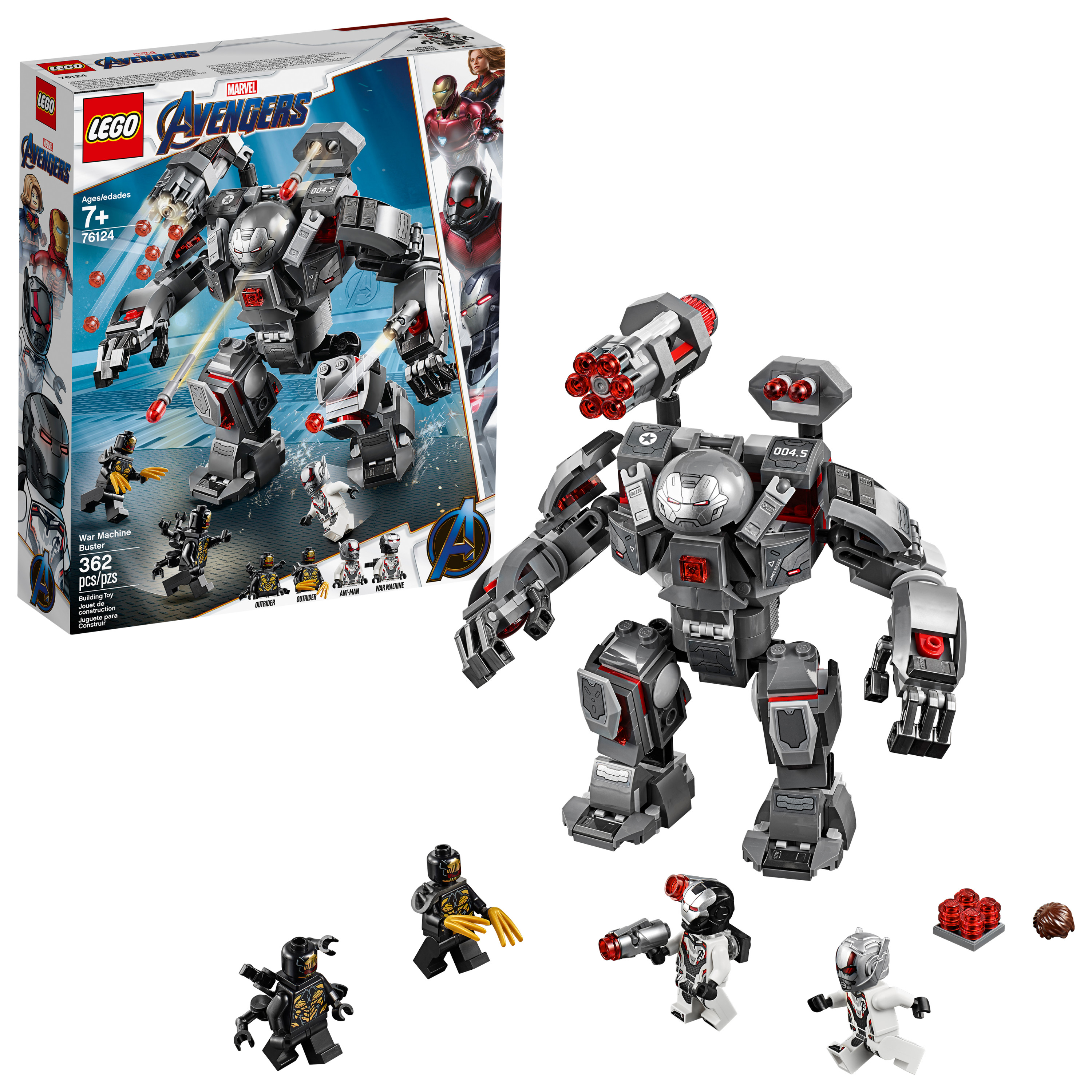 LEGO Marvel Avengers War Machine Buster 76124 Superhero Mech Building Toy (362 pieces) $24.53