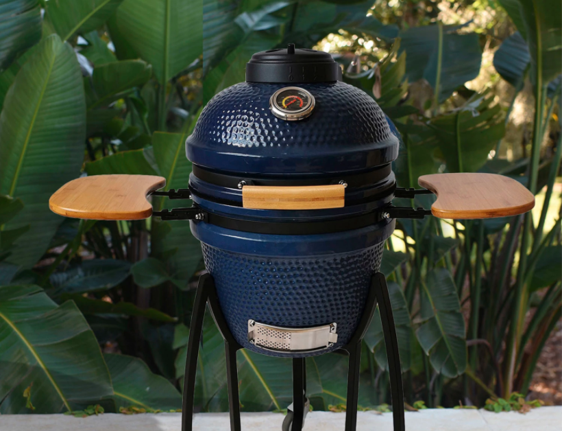Lifesmart 15" Kamado Style Ceramic Grill Deluxe Bundle $249