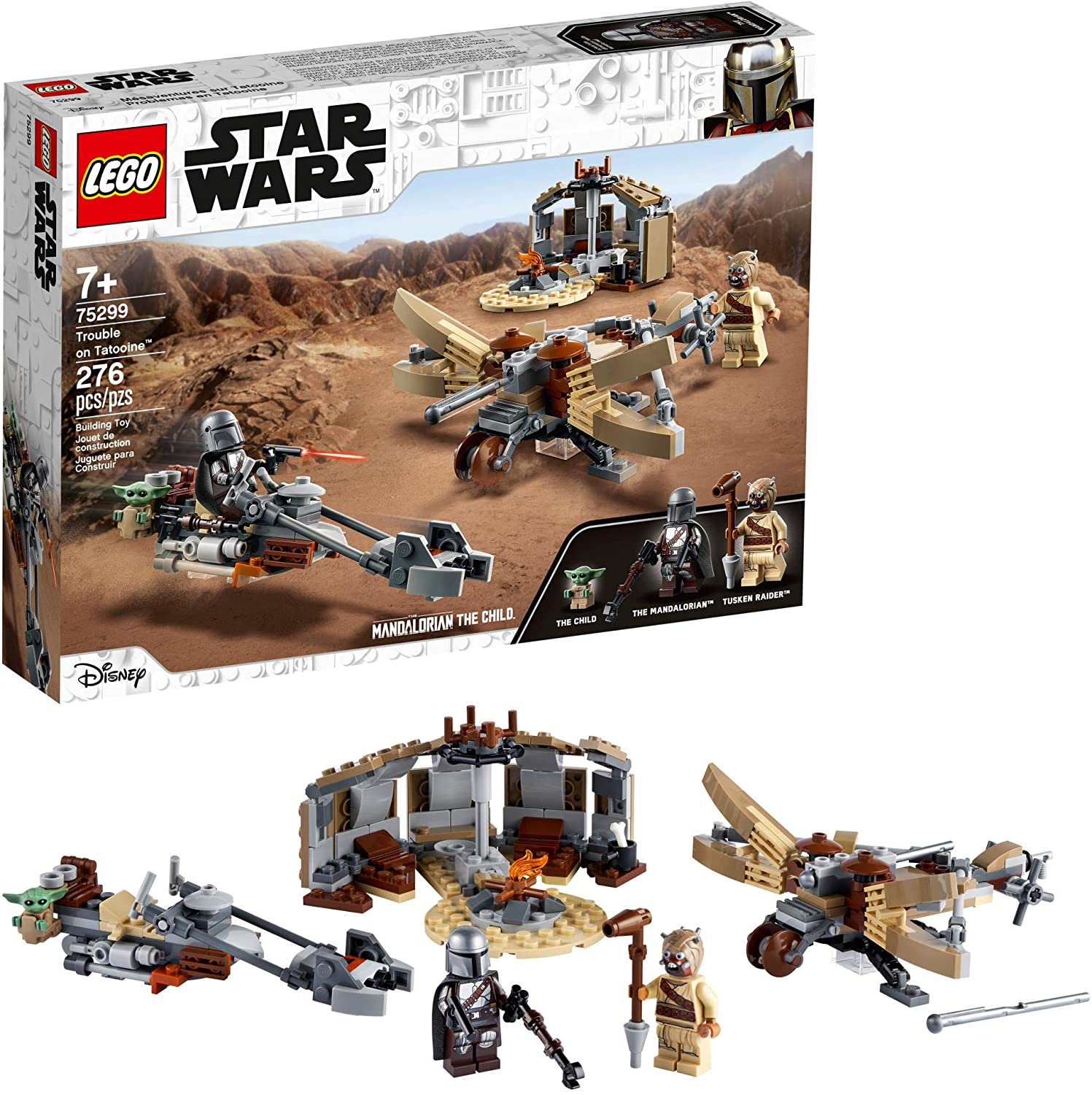 Amazon.com: LEGO Star Wars: The Mandalorian Trouble on Tatooine 75299 Awesome Toy Building Kit for Kids Featuring The Child, New 2021 (277 Pieces) : Toys & Games $23.99