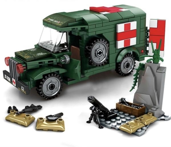 262 Piece Military WW2 Ambulance Building Blocks Bricks Lego Compatible  Toy Set $12.99 50% off with free Shipping  - $12.50