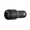 Belkin - 37W Dual USB Car Charger - Power Delivery 25W USB C Port &amp;amp; 12W USB-A Port with PPS Charging - $9.99 + free shipping