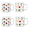 Way to Celebrate 10oz Floral Strawberry Glass Mug, 4 Pack - $6 + free ship w/ Walmart+