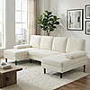 CONCETTA U Shaped Sectional Sofa with Double Chaise 4-Seat Set, Beige