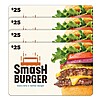 Costco Members - Smashburger Four Restaurant $25 eGift Cards ($100 Value)