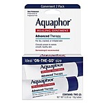 Two (2), 2 pack Aquaphor Healing Ointment - To Go Pack, 0.35 oz - $4.73 ($2.37 per 2-pack) + free store pickup on $10+, AND MORE+