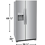 Costco Members - Frigidaire 25.6 cu. ft. Standard Depth Side by Side Refrigerator - $799.99