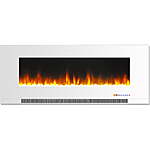 Cambridge 50-in. White Indoor Wall Mount Electric Fireplace with Crystal Rock Display - $179