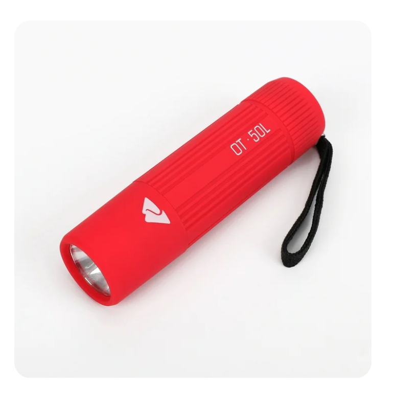Ozark Trail Single Mini LED Flashlight, 50 Lumens, Handheld, 3 AAA Batteries, Red Or Teal - $1.97 @Walmart