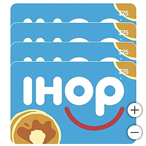 Costco Members: 4-Pack  IHOP eGift Cards (Email Delivery) 
