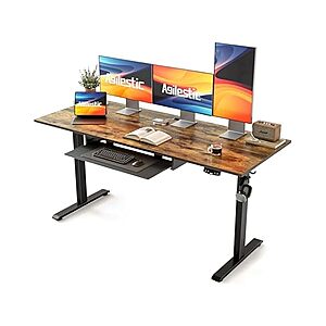 Woot - Agilestic Height Adjustable Desk with Keyboard Tray - $110 + free shipping with Prime