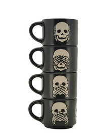 WAY TO CELEBRATE HALLOWEEN ESPRESSO MUG STACK (Ghost or Skeleton) - $2.47 + free ship with Walmart+