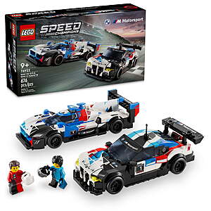 W+ live at 7pm ET: LEGO Speed Champions BMW M4 GT3 & BMW M Hybrid V8 Building Toys W/ 2 Minifigures - $25