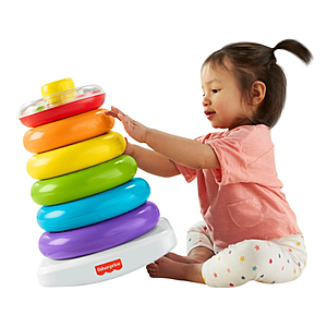 $15.99 + $5 Walmart Cash - Fisher-Price Giant Rock-a-Stack Infant and Toddler Stacking Toy, 14+ Inches Tall