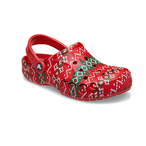 Crocs Adult Unisex Baya Clog (Pepper Holiday Print, Navy Holiday Print, Khaki, Bright Cobalt) - $25
