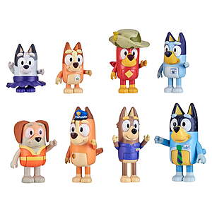 8-Pack 2.5-3" Bluey Gotta be Done Work Toy Character Figures $7 