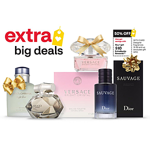 CVS - 50% off select fragrances + $10 ExtraBucks Reward