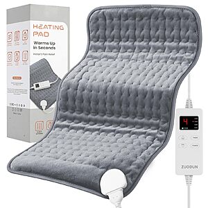 Prime Members: 12.1"x24.1" ZUODUN Heating Pad for Back Pain Relief $10.50 + Free Shipping