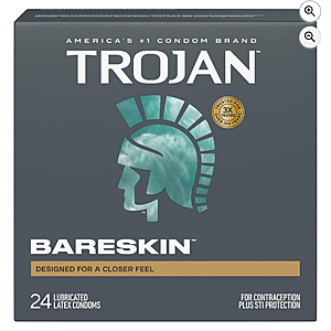 24-Count TROJAN BareSkin Thin Lubricated Condoms 4 for $27.80 w/ Subscribe & Save + Free Shipping