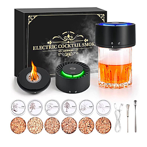 FrutPunch Electric Rechargeable Whiskey Smoker Kit w/ 6-Pack Wood Chips $14.50 