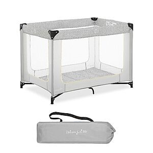 Dream On Me Zoom Portable Playard in Light Grey, Lightweight, Packable and Easy Setup Baby Playard, Breathable Mesh Sides and Soft Fabric - Comes with a Removable Padded Mat $42.2