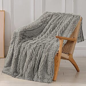 Tuddrom Decorative Extra Soft Faux Fur Blanket Twin Size 70" x 78" (various colors) - from $12.99.Queen Size 80" x 90" from $15.99