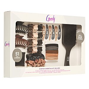 Goody Hair Accessories Kit, Everyday Essentials for Women - 51 PC Neutral Color Set - $9.45 w/ S&S