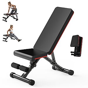 Aidoly Adjustable Foldable Weight Bench (795-lbs Capacity) $48 + Free Shipping
