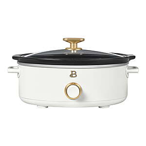 Beautiful 2.5 Qt Dip and Serve Manual Slow Cooker,White Icing by Drew Barrymore - $19.98