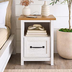 20.6" Better Homes & Gardens Modern Farmhouse Nightstand w/ 2x USB & AC Outlet $38.50 + Free Shipping