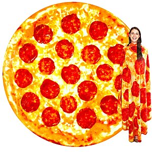 hatisan 71 inch Pizza Blanket Adult Size Double Sided - $10.10