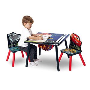Delta Children Kids Table and Chair Set With Storage (2 Chairs Included), Disney/Pixar 3 P