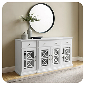 Walker Edison Traditional Fretwork TV Stand, White - $79.99 at Walker Edison Official Store via Walmart