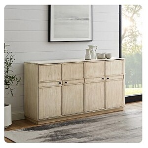 Walker Edison Classic 4 Door Closed Storage Buffet, Birch - $89.99