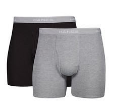 2-Pk Hanes Men's Comfort Flex Boxer Briefs (Black / Grey) $5