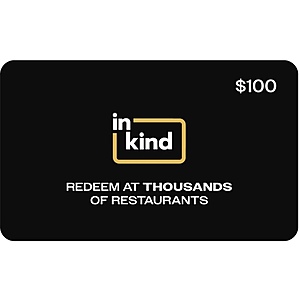 inKind One eGift Card, Thousands of Restaurants ( Value)