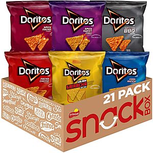 Doritos Flavored Tortilla Chips Variety Pack (Pack of 21) - 2 for $14.15 w/ S&S