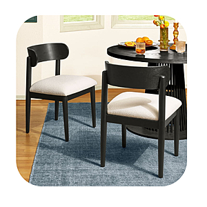 2 Pack Beautiful Drew Dining Room Chair by Drew Barrymore, Rich Black or Warm Honey Finish - $114 + free shipping
