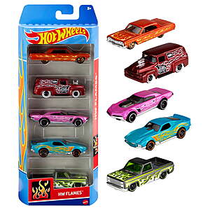 5-pk Hot Wheels Die-Cast Toy Cars or Trucks (various) $5.65 