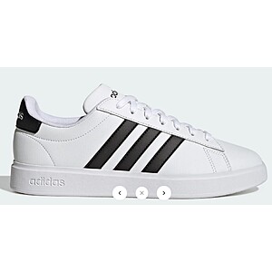 Adidas Men's Grand Court Shoes (cloud white / core black / cloud white) - $18.60 + free shipping